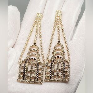 Rosantica Gold-tone crystal drop earrings